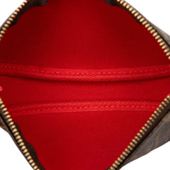ルイ ヴィトン モノグラム チェーン ハンドバッグ アクセサリーポーチ M63830 ブラウン レッド PVC レディース LOUIS VUITTON 【中古】