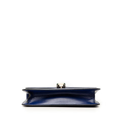 ブルガリ セルペンティ フォーエバー チェーン ショルダーバッグ ブルー レザー レディース BVLGARI 【中古】