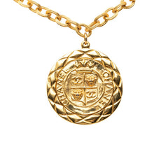 シャネル ココマーク ライオン モチーフ ロングネックレス ゴールド メッキ レディース CHANEL 【中古】