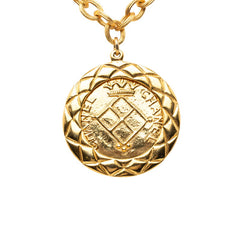 シャネル ココマーク ライオン モチーフ ロングネックレス ゴールド メッキ レディース CHANEL 【中古】