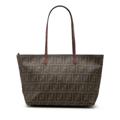 フェンディ ズッカ トートバッグ ショルダーバッグ 8BH198 ブラウン ピンク PVC レディース FENDI 【中古】