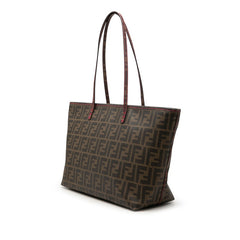 フェンディ ズッカ トートバッグ ショルダーバッグ 8BH198 ブラウン ピンク PVC レディース FENDI 【中古】