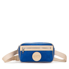 グッチ GGナイロン オフザグリッド ベルトバッグ ボディバッグ 631341 ブルー ベージュ ナイロン レザー メンズ GUCCI 【中古】