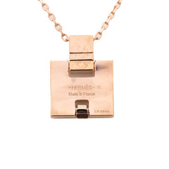 エルメス アイリーン ネックレス ピンクゴールド ホワイト メッキ レディース HERMES 【中古】