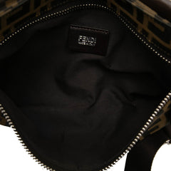 フェンディ ズッカ ボディバッグ ウエストバッグ 7VA280 ブラウン キャンバス レザー レディース FENDI 【中古】