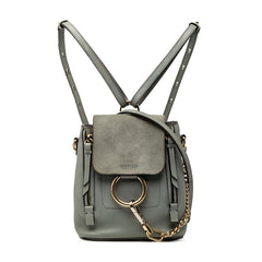 クロエ フェイ ミニ リュック バックパック ショルダーバッグ 2WAY ライトブルー レザー スウェード レディース Chloe 【中古】