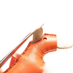 エルメス バディチャーム バッグチャーム アイボリー レッド ムートン アニョーミロ レディース HERMES 【中古】