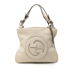 グッチ ブロンディ スモール トートバッグ チェーン ショルダーバッグ 2WAY 751518 オフホワイト レザー レディース GUCCI 【中古】