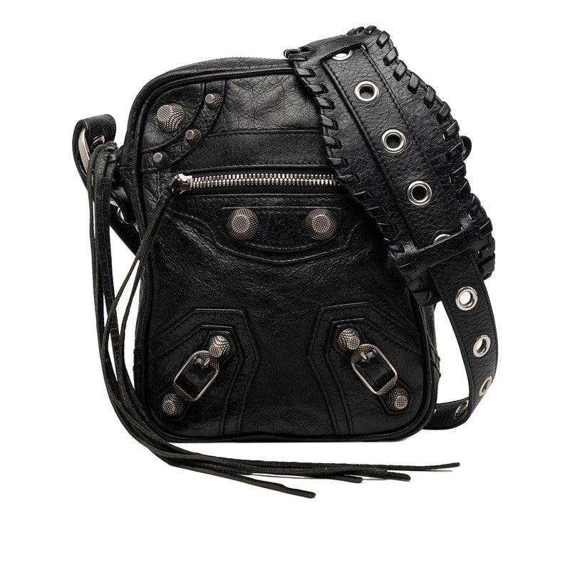 バレンシアガ ルカゴール 斜め掛け ショルダーバッグ 719065 ブラック レザー レディース BALENCIAGA 【中古】