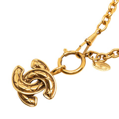 シャネル ココマーク マトラッセ ネックレス ゴールド メッキ レディース CHANEL 【中古】
