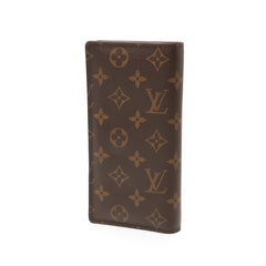 ルイ ヴィトン モノグラム ポルトフォイユ ブラザ 長財布 M66540 ブラウン PVC レザー レディース LOUIS VUITTON 【中古】