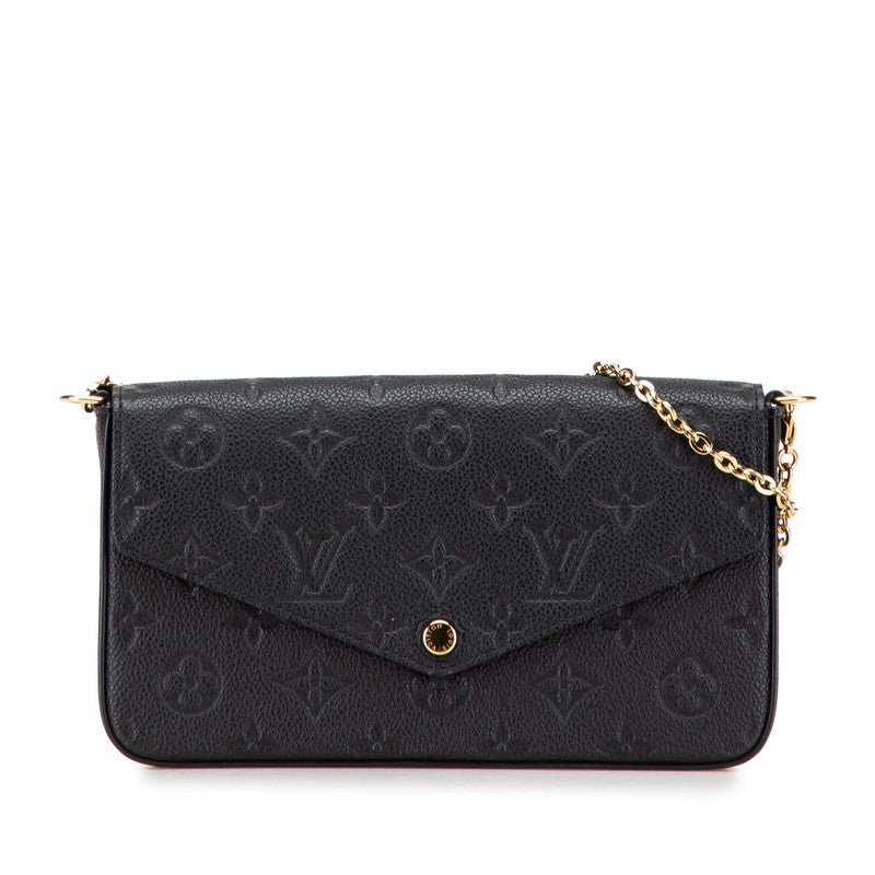 ルイ ヴィトン モノグラム アンプラント ポシェット フェリシー チェーン ショルダーバッグ M64064 ノワール ブラック レザー レディース LOUIS VUITTON 【中古】