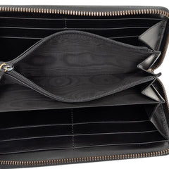 グッチ GGマーモント ラウンドファスナー 長財布 443123 ブラック レザー レディース GUCCI 【中古】