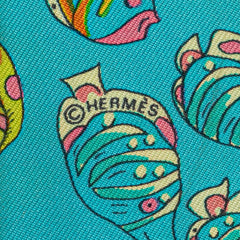 エルメス ツイリー RENCONTRE OCEANE 大西洋の出会い スカーフ ブルー マルチカラー シルク レディース HERMES 【中古】