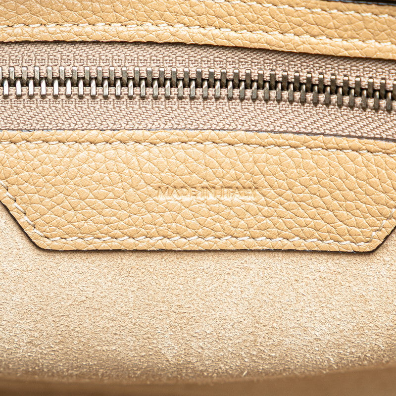 セリーヌ マイクロラゲージ ハンドバッグ 189793DRU ベージュ デューン カーフ レディース CELINE 【中古】