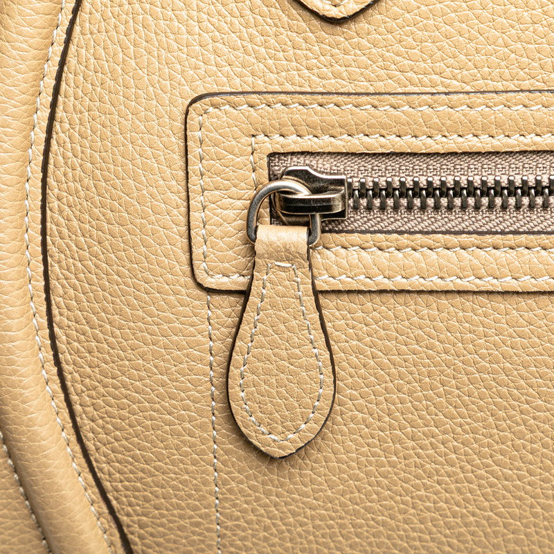 セリーヌ マイクロラゲージ ハンドバッグ 189793DRU ベージュ デューン カーフ レディース CELINE 【中古】