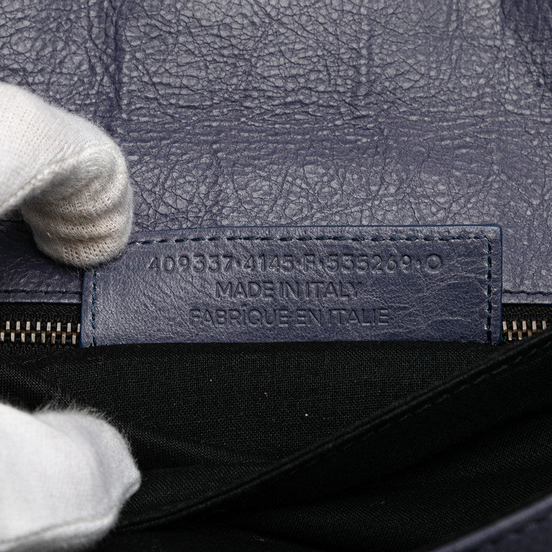 バレンシアガ クラッチバッグ 409337 パープル レザー レディース BALENCIAGA 【中古】