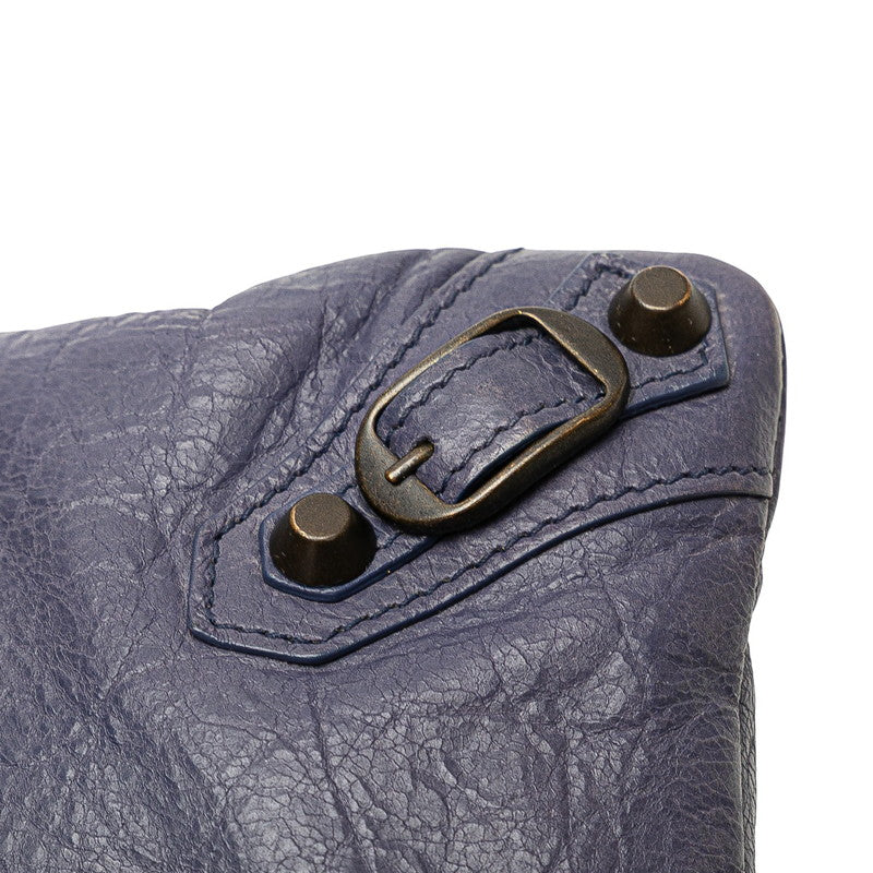 バレンシアガ クラッチバッグ 409337 パープル レザー レディース BALENCIAGA 【中古】