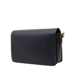 ディオール エボリューション 斜め掛け ショルダーバッグ ネイビー レザー レディース Dior 中古