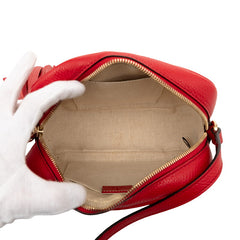 グッチ ソーホー インターロッキングG タッセル ディスコバッグ ショルダーバッグ 308364 レッド レザー レディース GUCCI 【中古】