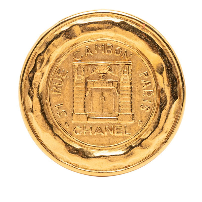 シャネル 31 RUE CAMBON PARIS カンボン ブローチ ゴールド メッキ レディース CHANEL 【中古】