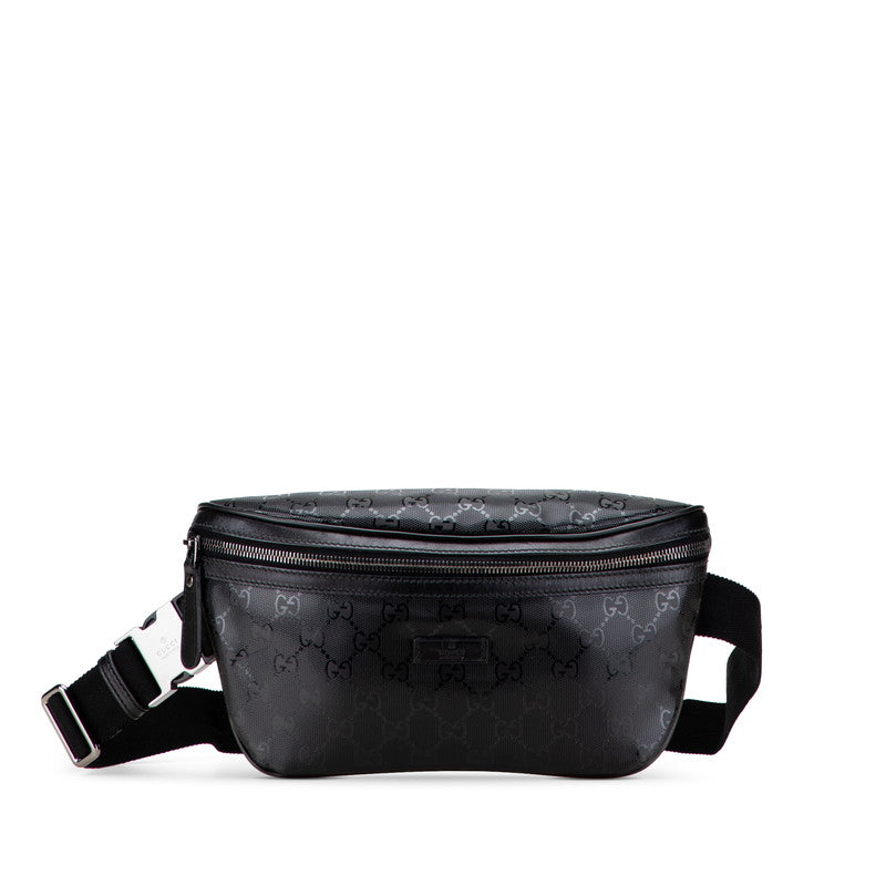 グッチ GGインプリメ ウエストバッグ ボディバッグ 233269 ブラック PVC レザー レディース GUCCI 【中古】