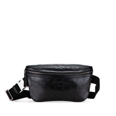 グッチ GGインプリメ ウエストバッグ ボディバッグ 233269 ブラック PVC レザー レディース GUCCI 【中古】