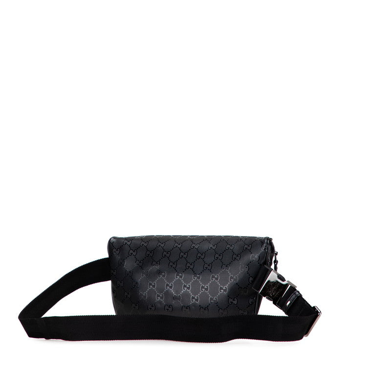 グッチ GGインプリメ ウエストバッグ ボディバッグ 233269 ブラック PVC レザー レディース GUCCI 【中古】