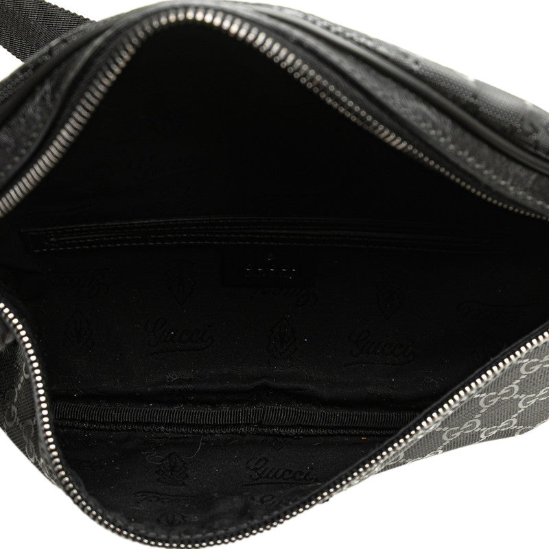 グッチ GGインプリメ ウエストバッグ ボディバッグ 233269 ブラック PVC レザー レディース GUCCI 【中古】