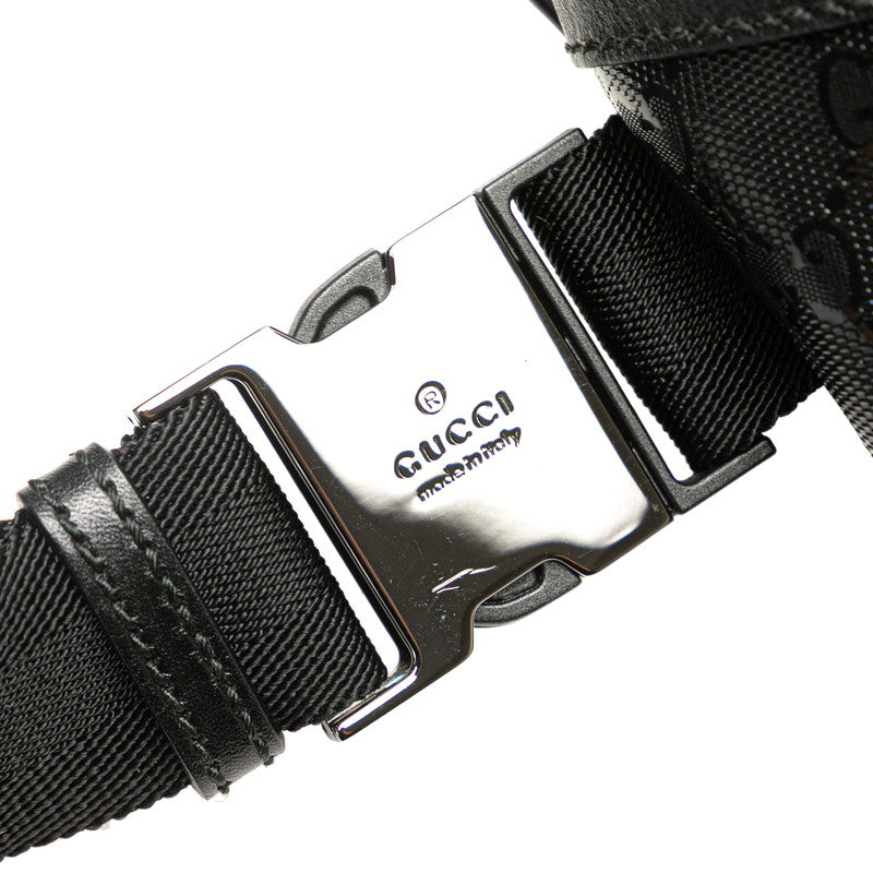 グッチ GGインプリメ ウエストバッグ ボディバッグ 233269 ブラック PVC レザー レディース GUCCI 【中古】