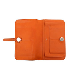 エルメス ドゴンGM 長財布 オレンジ トゴ レディース HERMES 【中古】