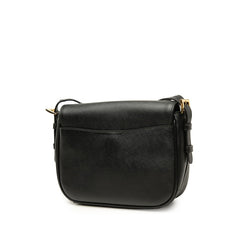 プラダ ロゴ 斜め掛け ショルダーバッグ ブラック サフィアーノレザー レディース PRADA 中古