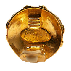 シャネル ココマーク ラウンド イヤリング ゴールド メッキ レディース CHANEL 【中古】