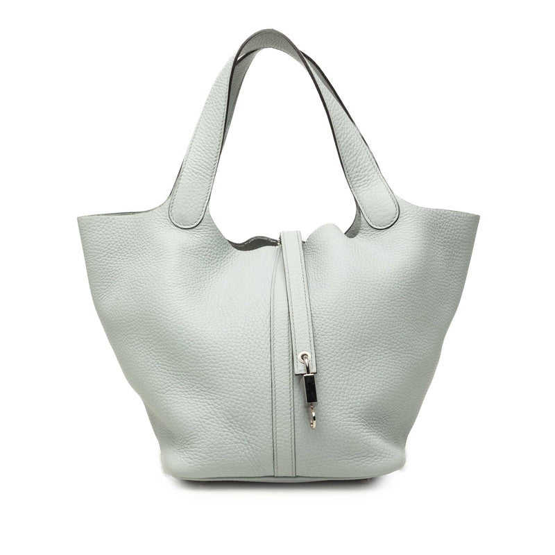 エルメス ピコタンロック ハンドバッグ Y刻印 ブルーグレー系 シルバー金具 トリヨンクレマンス レディース HERMES 中古