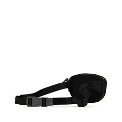 バーバリー キャノン ロゴプリント ボディバッグ ベルトバッグ バムバッグ 8021091 ブラック ホワイト ナイロン メンズ BURBERRY 【中古】