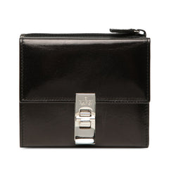 グッチ 三つ折り財布 035 0416 2142 ブラック レザー レディース GUCCI 【中古】