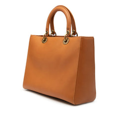 クリスチャンディオール レディディオール ラージ ハンドバッグ ショルダーバッグ 2WAY ブラウン レザー レディース Christian Dior 【中古】
