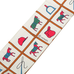 エルメス ツイリー Couvertures et Tenues de Jour 馬着 スカーフ ベージュ系 マルチカラー シルク レディース HERMES 【中古】