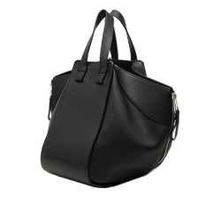 ロエベ アナグラム ハンモック スモール ハンドバッグ ショルダーバッグ 2WAY ブラック レザー レディース LOEWE 中古