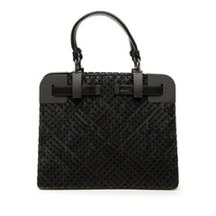 ボッテガヴェネタ イントレチャート ハンドバッグ ブラック レザー レディース BOTTEGAVENETA 【中古】