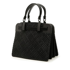 ボッテガヴェネタ イントレチャート ハンドバッグ ブラック レザー レディース BOTTEGAVENETA 【中古】