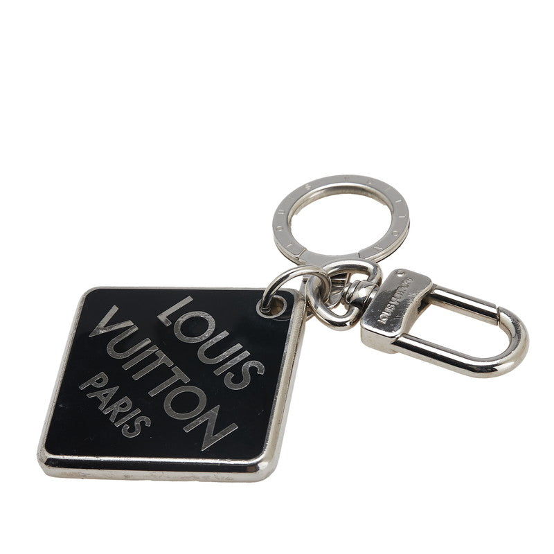 ルイ ヴィトン ポルト クレ ダミエ クラーク キーリング キーホルダー M66268 シルバー ブラック メタル レディース LOUIS VUITTON 【中古】