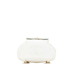 シャネル マトラッセ ココマーク チェーン リュック バックパック ホワイト ラムスキン レディース CHANEL 【中古】