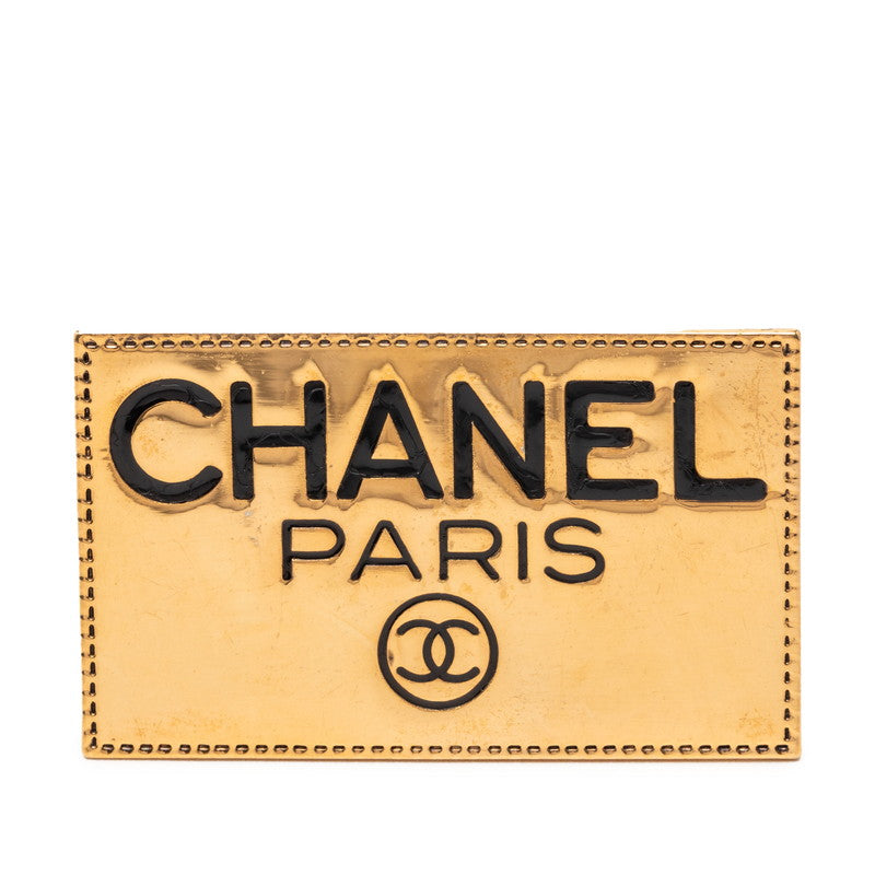 シャネル ロゴ ブローチ ゴールド メッキ レディース CHANEL 【中古】