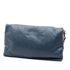 バレンシアガ ザ ジャイアント エンベロープ ショルダーバッグ クラッチバッグ 2WAY 327079 ブルー レザー レディース BALENCIAGA 【中古】