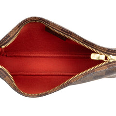 ルイ ヴィトン ダミエ ナヴォナ アクセサリーポーチ ミニハンドバッグ N51983 ブラウン PVC レザー レディース LOUIS VUITTON 【中古】