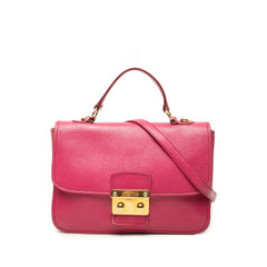 ミュウミュウ ハンドバッグ ショルダーバッグ 2WAY ピンク レザー レディース MIUMIU 中古