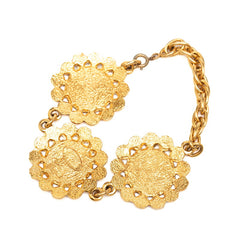 シャネル 31 RUE CAMBON カンボン チェーン ブレスレット ゴールド メッキ GP レディース CHANEL 中古