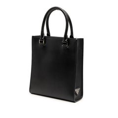 プラダ トライアングルロゴ ミニハンドバッグ ショルダーバッグ 2WAY 1BA333 ブラック レザー レディース PRADA 【中古】