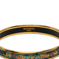 エルメス エマイユPM 七宝焼き バングル ゴールド メッキ レディース HERMES 中古